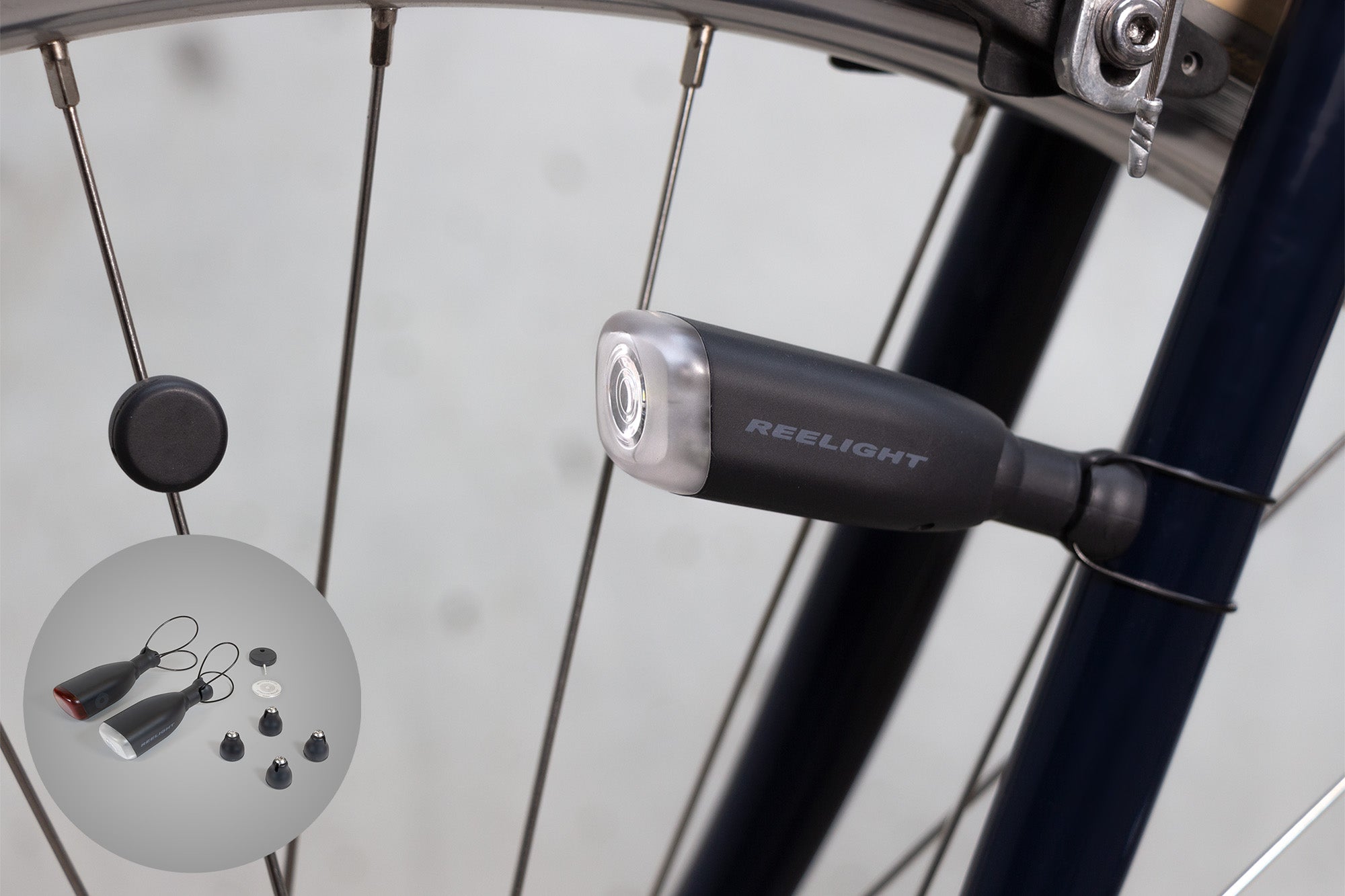 Reelight CIO+ Cykellygte-Sæt – Batterifri Induktion (For- og Baglygte)